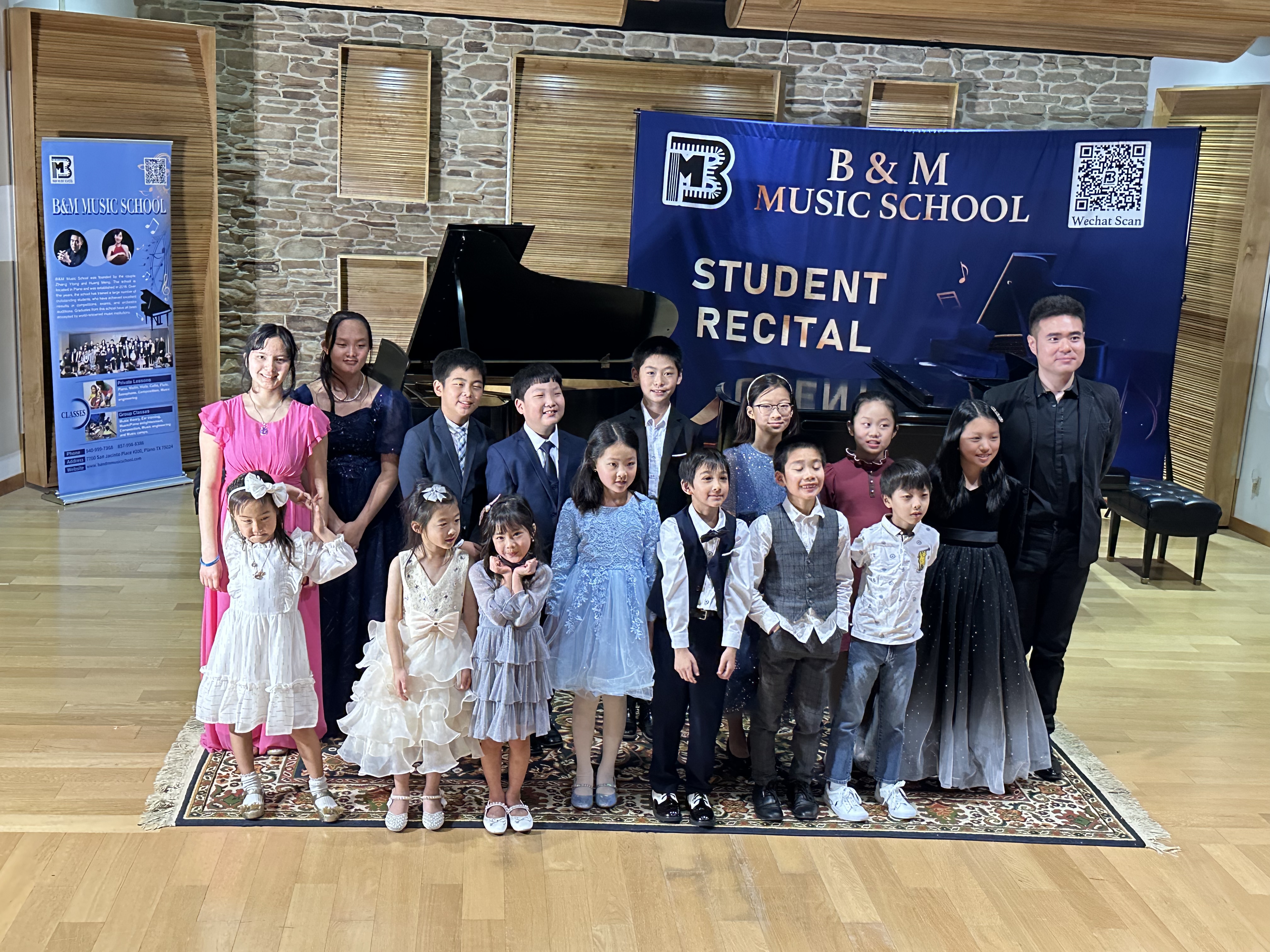 Student performing at a recital